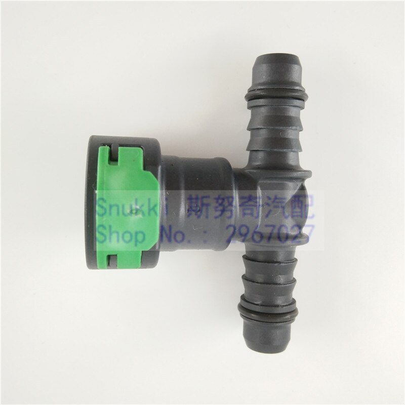 9.49mm ID8 SAE 3/8 Fuel line quick connector auto plastic fittings of single clip buton female tee connectors