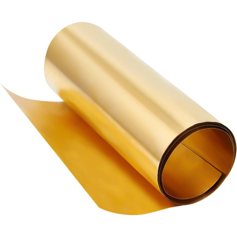 Rollo de hoja de latón dorado, placa de lámina de Metal de 0,1mm, hoja fina de Metal de latón para manualidades de corte DIY, fabricación de 1000x200x0,1mm