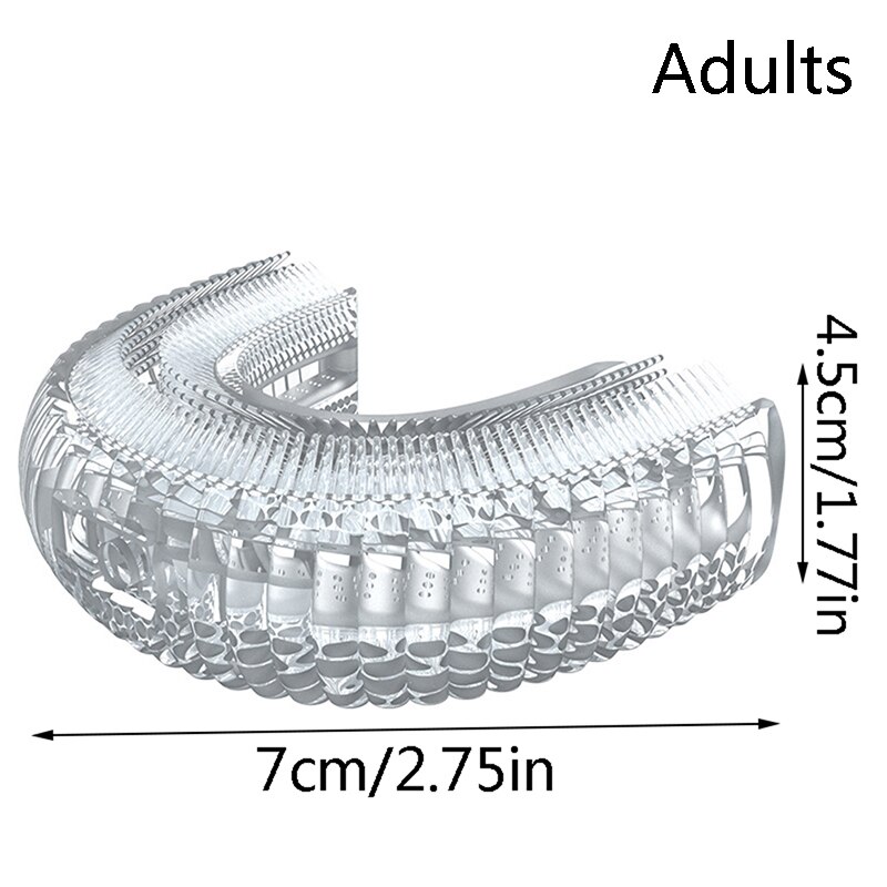 Electric Toothbrush Head Sonic Clean Replacement Toothbrush Heads Silicone Brush Teeth Heads 360 Degree U Type Automatic: Adults