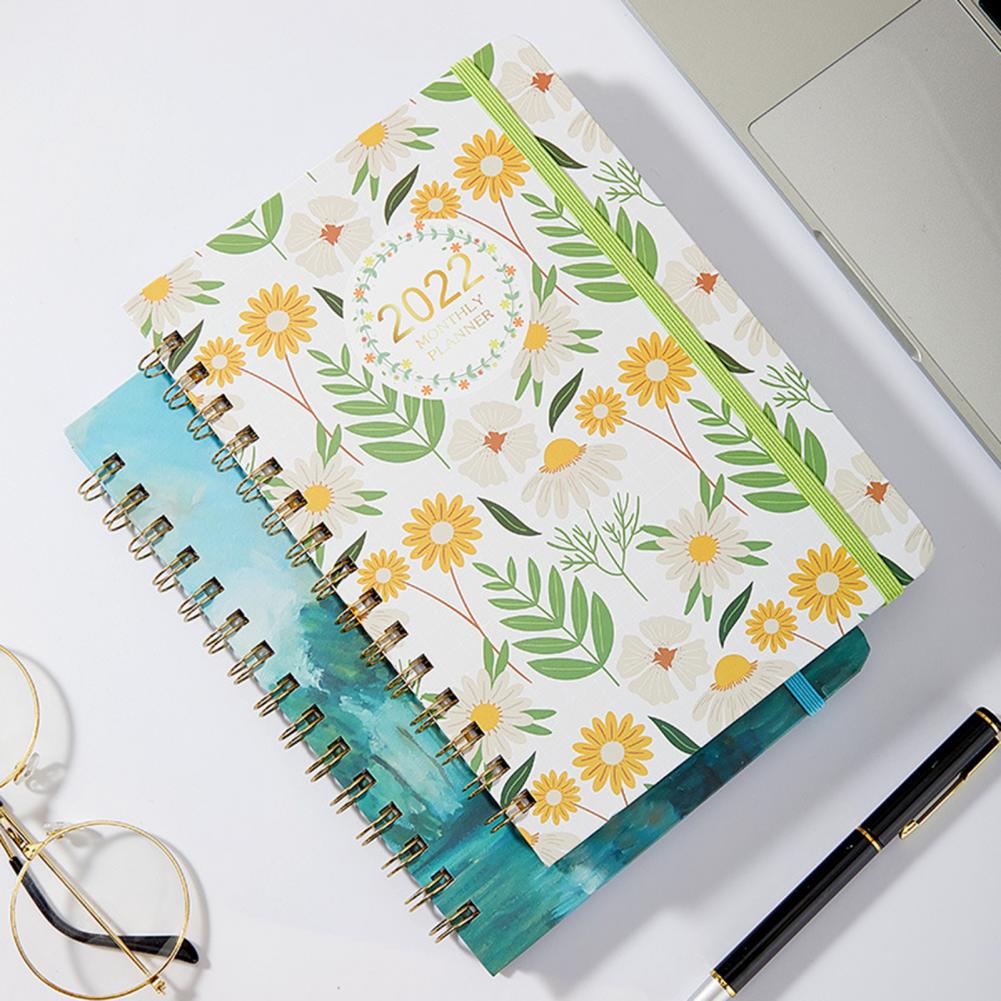 2022 A5 Daily Plan Notebook Schedule Book Notebook Stationery School Agenda Notepad Student Planner Coil Day Planning Notebook