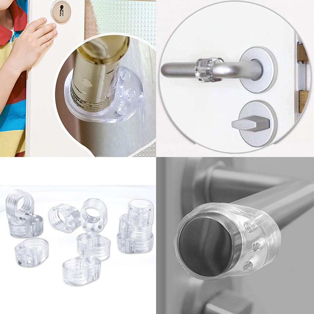 40pcs Door Stopper Transparent Silica Gel Door Handle Buffer Wall Protection Doorknob Bumper Walls Furniture Protective