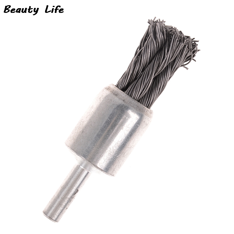 Brosse en Acier Inoxydable avec Tige pour Meuleuse ou Perceuse, Accessoire de , 6x20mm, 1 Pièce