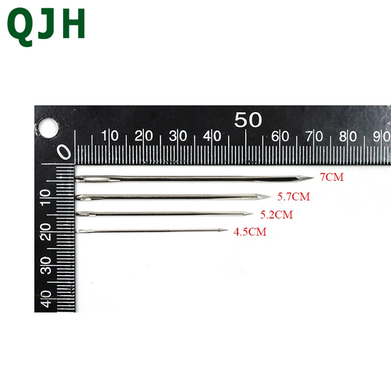 4 unids/set forma Triangular de coser agujas de piel de mano de acero inoxidable de Pin DIY dedicado punto materiales de costura