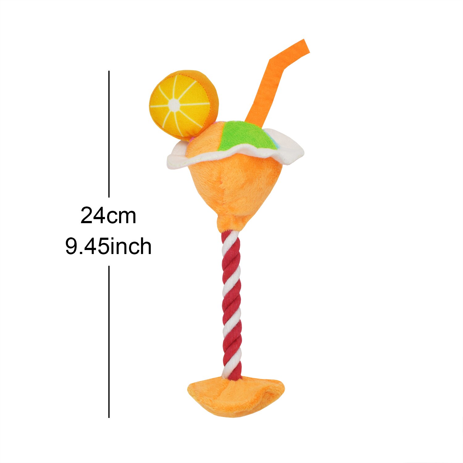 Wine Bottle Shape Squeaky Toy Dog Toys Cocktail Vodka Plush Filled Champagne Food Toys Bite-Resistant Pet Supplies: Orange