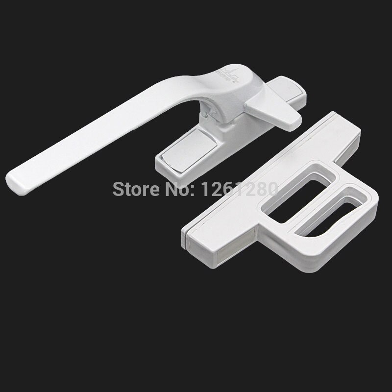 Aluminum Alloy Window Drive Knob Lock Plastic Steel Latch Sliding Door Handle Furniture Bolt Hardware Part: 2PCS / left     A style