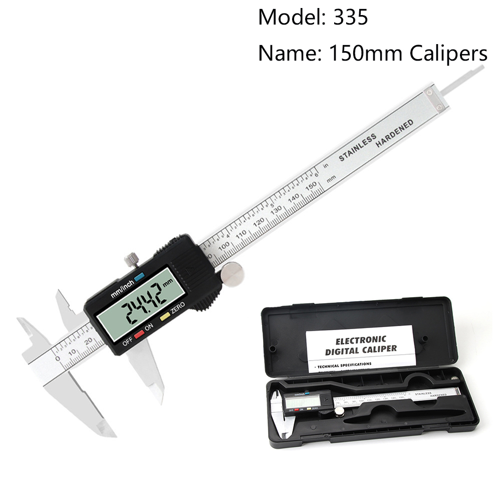 4/6-zoll 100/150mm Großen Bildschirm Digitale Messschieber Edelstahl Elektronische Messschieber Metall Mikrometer Mess Werkzeuge: Model 335