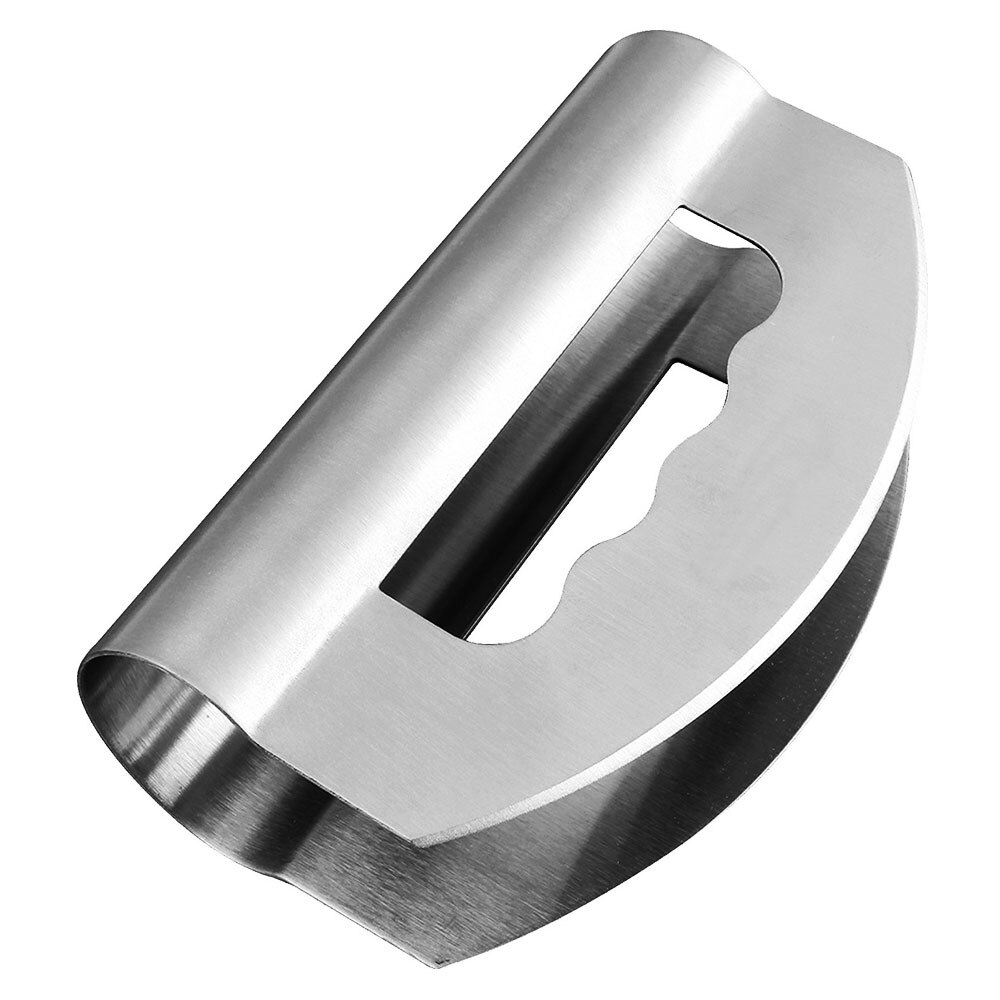 1Pcs Mezzaluna Chopper - Stainless Steel Mezzaluna Knife Multipurpose Premium Salad Chopper for Home and Restaurant