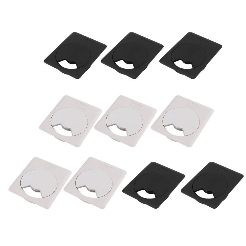 20Pcs Computer Bureau Tafel Grommet Kabel Poort Draad Gat Cover 50Mm Draad Opbergrek Meubels Voor Office Pc bureau (Zwart,: Default Title
