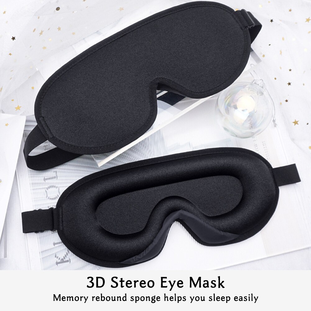 Mascarilla 3D para dormir para hombre y mujer, máscara de ojos Natural para dormir, Parche de viaje suave y portátil, 1 unidad