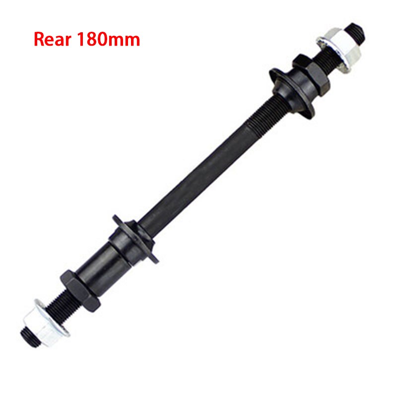 Bicycle Wheel Hub Axle Front Rear Steel Solid Spindle Shaft Vintage For Fat E BIKE Fixie BMX MTB Road Skewer 150mm 180mm 200mm: rear 180mm