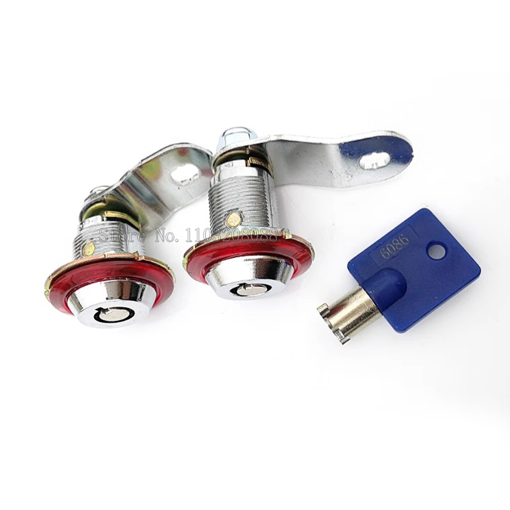 10 unids/lote cerradura de leva 6086 cerradura de puerta para máquina de juego puerta de hierro/madera ranura Arcade gabinete de juegos de Pinball