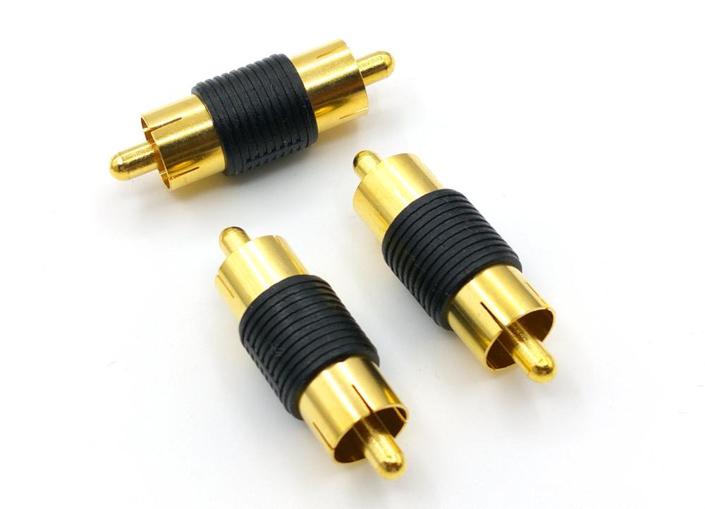 5 stk gull rca phono kobling rca hann til rca hann lyd video kontakt