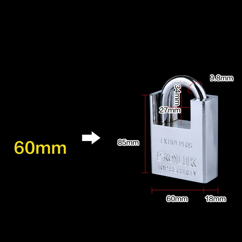 Anti-theft tamper waterproof never rust security door locks padlock copper Blade idling cylinder 4keys atom