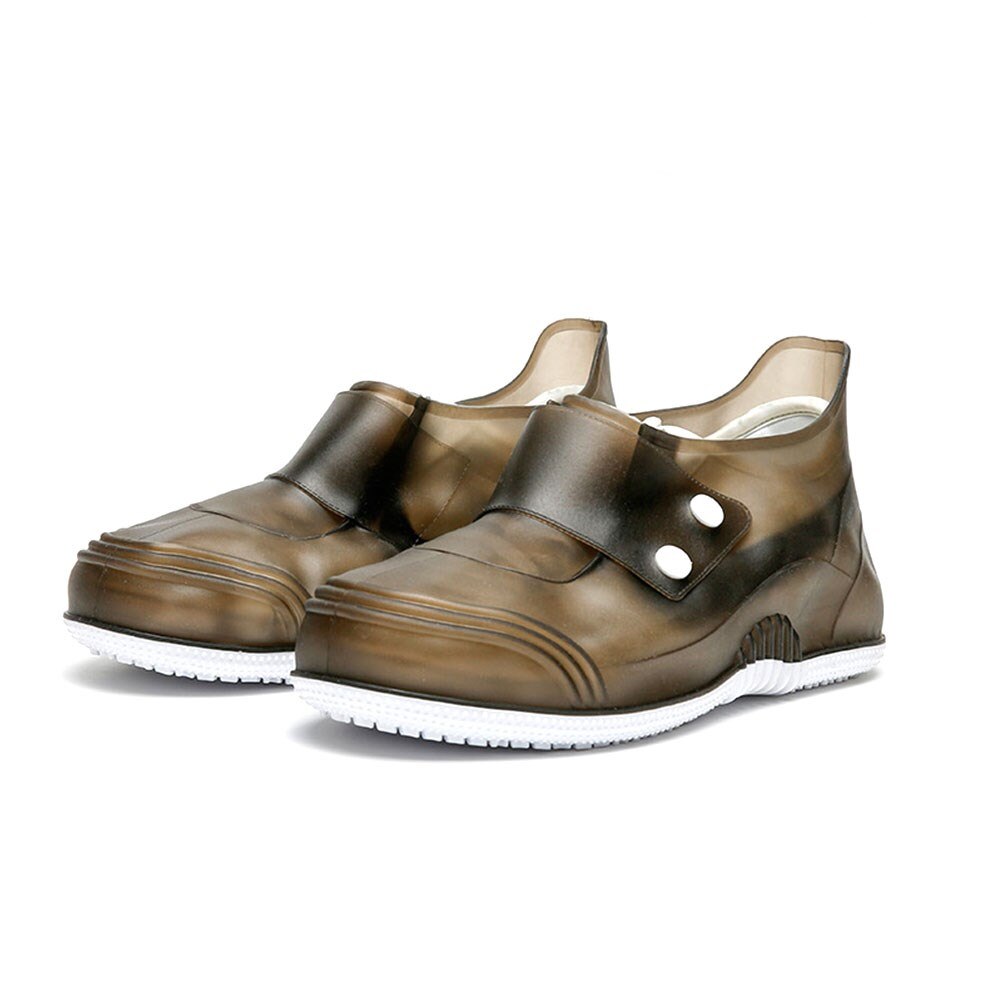 Lizeruee Regen Schuhe Abdeckung PVC Wasserdicht Winddicht PVC Regen Stiefel Wiederverwendbare Schuh Abdeckungen für Männer Frauen Überschuhe Stiefel Schuh C478: grau / 36-37 26.52cm