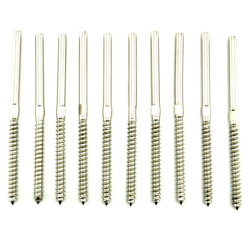 10 Stuks Schroeven Voor 1/8 Inch Kabel Reling Systeem Stair Deck Hout Post Balusters Decking Hardware