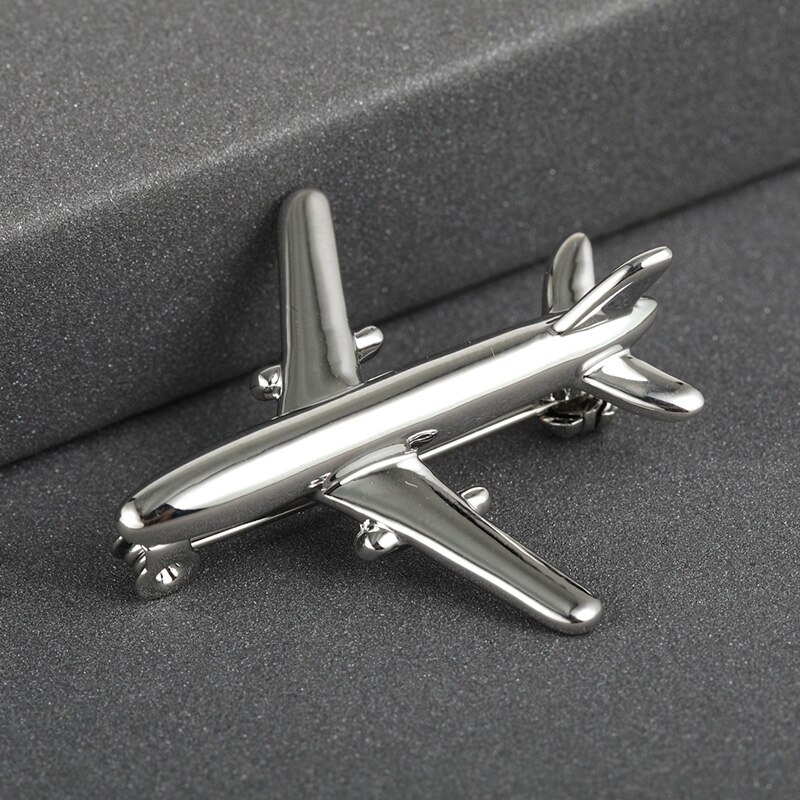 Blucome Mode Vliegtuig Vorm Broche Badge Goede Metalen Vliegtuigen Trui Corsage Vrouwen Mannen Broches Revers Decoratie