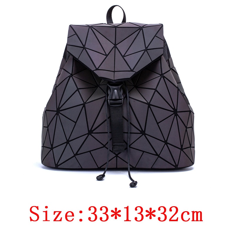 Luminous Backpack School Women Bags Set Holographic Geometric Backpacks Female School Bag For Teenage Girls Student Rucksack
