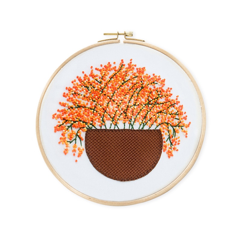 Gypsophile modèles Kits de broderie plante bricolage broderie matériaux paquet cerceau bordado décoration peintures couture fournitures
