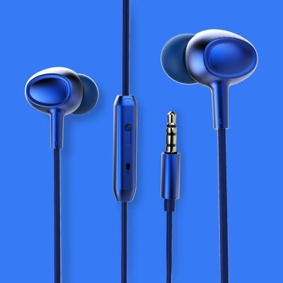 3.5mm in-ear hovedtelefoner ledning med mccall qing call sports musikformede in-ear hovedtelefoner: Blå