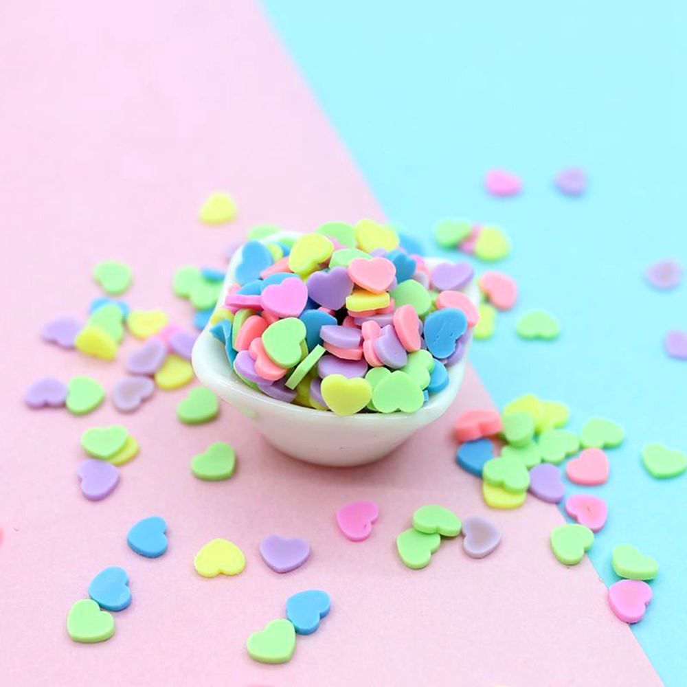100G miniaturowa glina polimerowa cukierki cukier udawaj jedzenie narzędzie robić dekoracji ciast akcesoria okrągły/śnieg/Sakura kształt 5*1MM