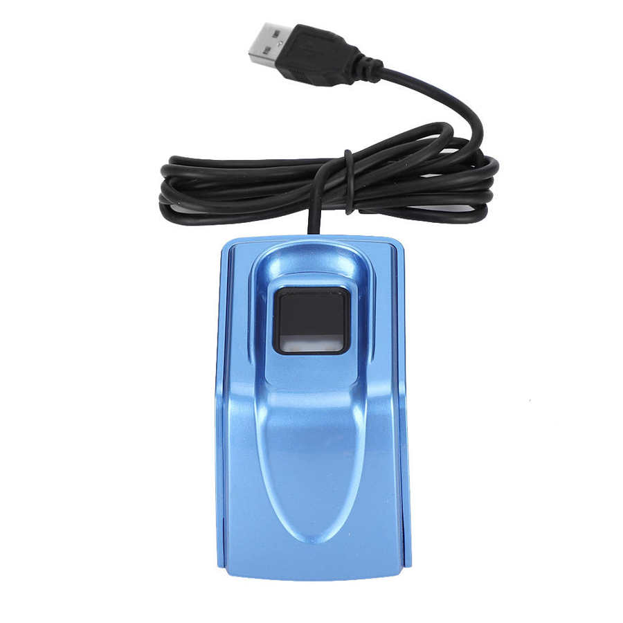 Lector de escáner de huella dactilar inteligente con cable de 1,5 m USB azul para ordenador portátil PC