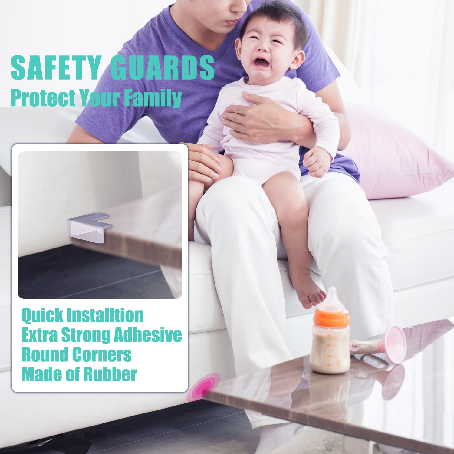 1/5Pcs Baby Veiligheid Siliconen Hoek Transparant Protector L Vorm Kids Zachte Clear Pvc Tafel Bureau Rand Hoek guards Tafelrand