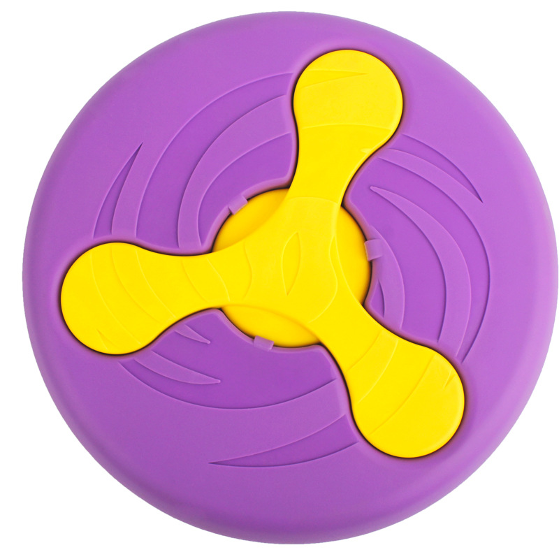 Platillo volador de silicona divertido multifunción juguete para perro gato Juguete para perro discos voladores resistentes para masticar cachorro juguete interactivo para mascotas: A