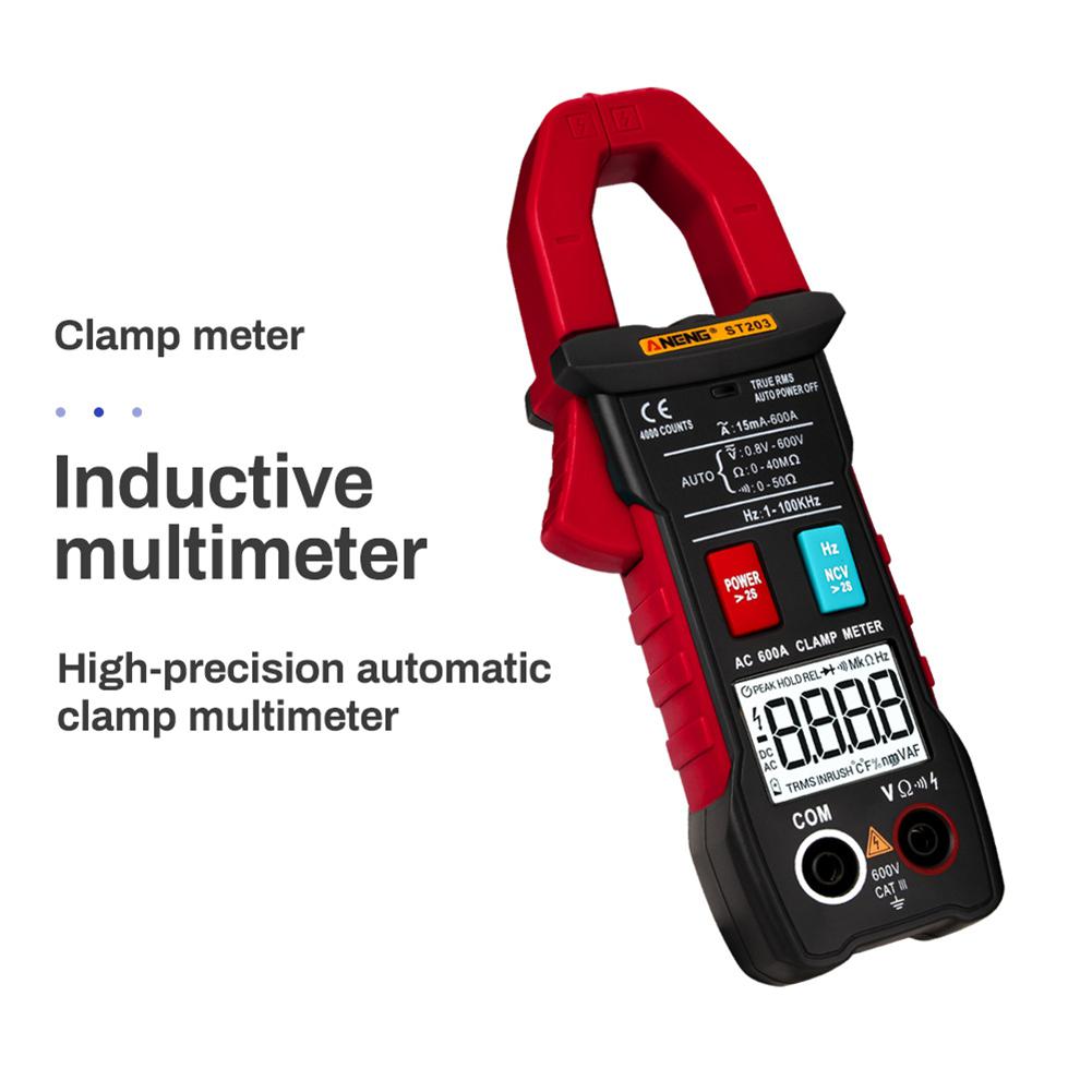 ANENG ST203 Auto Digital Klemme Meter Multimeter 4000 zählt True RMS Mini Ampere DC/AC Klemme Meter Voltmeter 400v Automatische Palette
