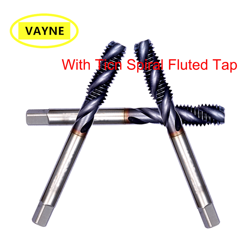 Hrse-grifo estriado en espiral métrico con Ticn, M2, M2.5, M3, M4, M5, M6, M8, M10, M12, X0.4, X0.5, X0.7, X0.8, X1.25, X1.75, roscado a máquina