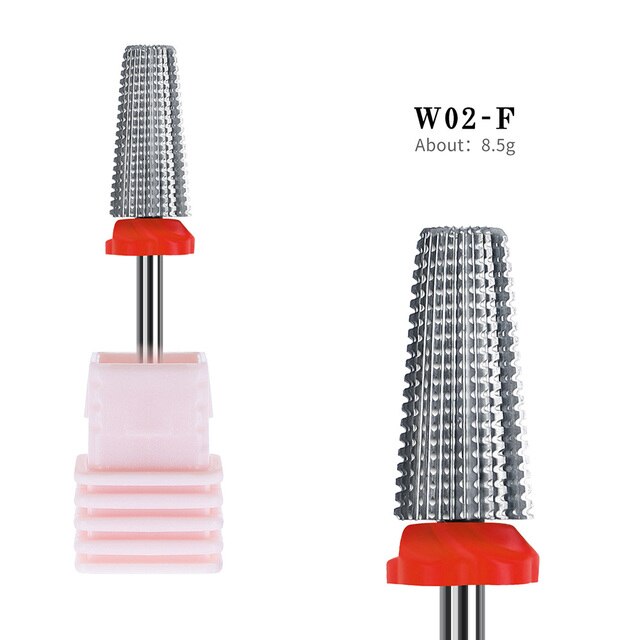 Brocas para uñas 5 en 1, removedor de cutículas de acrílico, broca de acero de tungsteno, herramienta de manicura y pedicura para salón de casa: W02