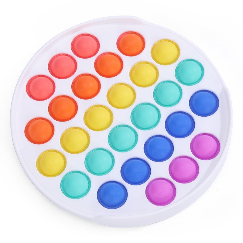 Push Blase pop es Autismus Neue Zappeln Spielzeug Spezielle Bedürfnisse Stressabbau Hilft Entlasten Stress und Erhöhen Fokus Weichen Squeeze spielzeug: Circle - Color