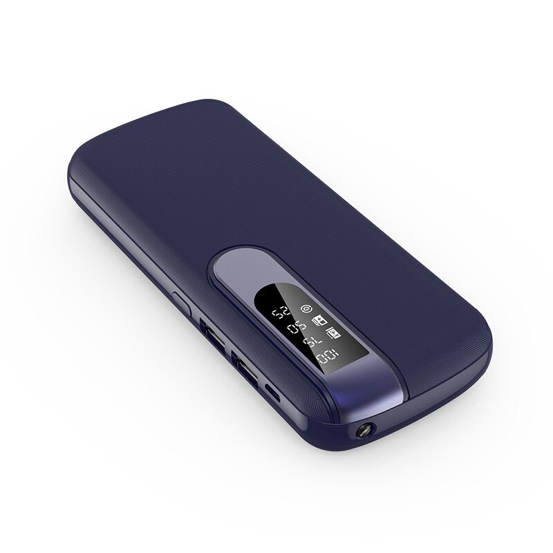 30000 mah powerbank, tragbarer handylader, powerbank mit hoher kapazität für outdoor-reisen, lcd-digitalanzeige, led-beleuchtung: Blau