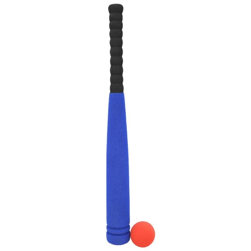 Bate de béisbol de espuma súper seguro con juego de juguetes de béisbol para niños Mini bate suave: Azul
