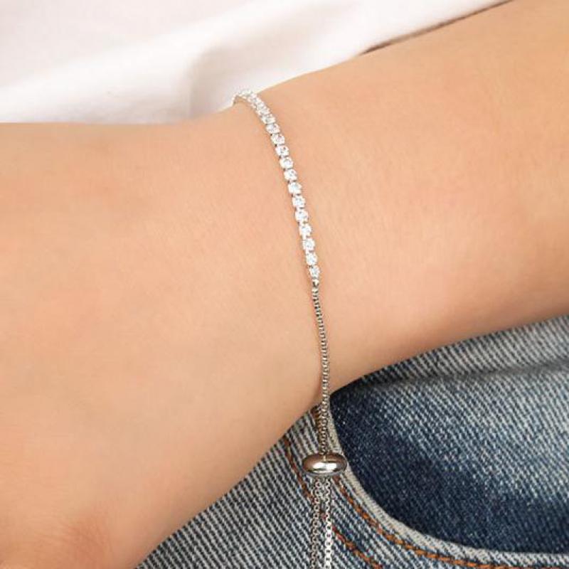 Charms Armband Eenvoudige Intrekbare Crystal Verstelbare Vrouwelijke Armbanden En Armbanden Voor Vrouwen Sieraden Femme Bileklik Pulseira