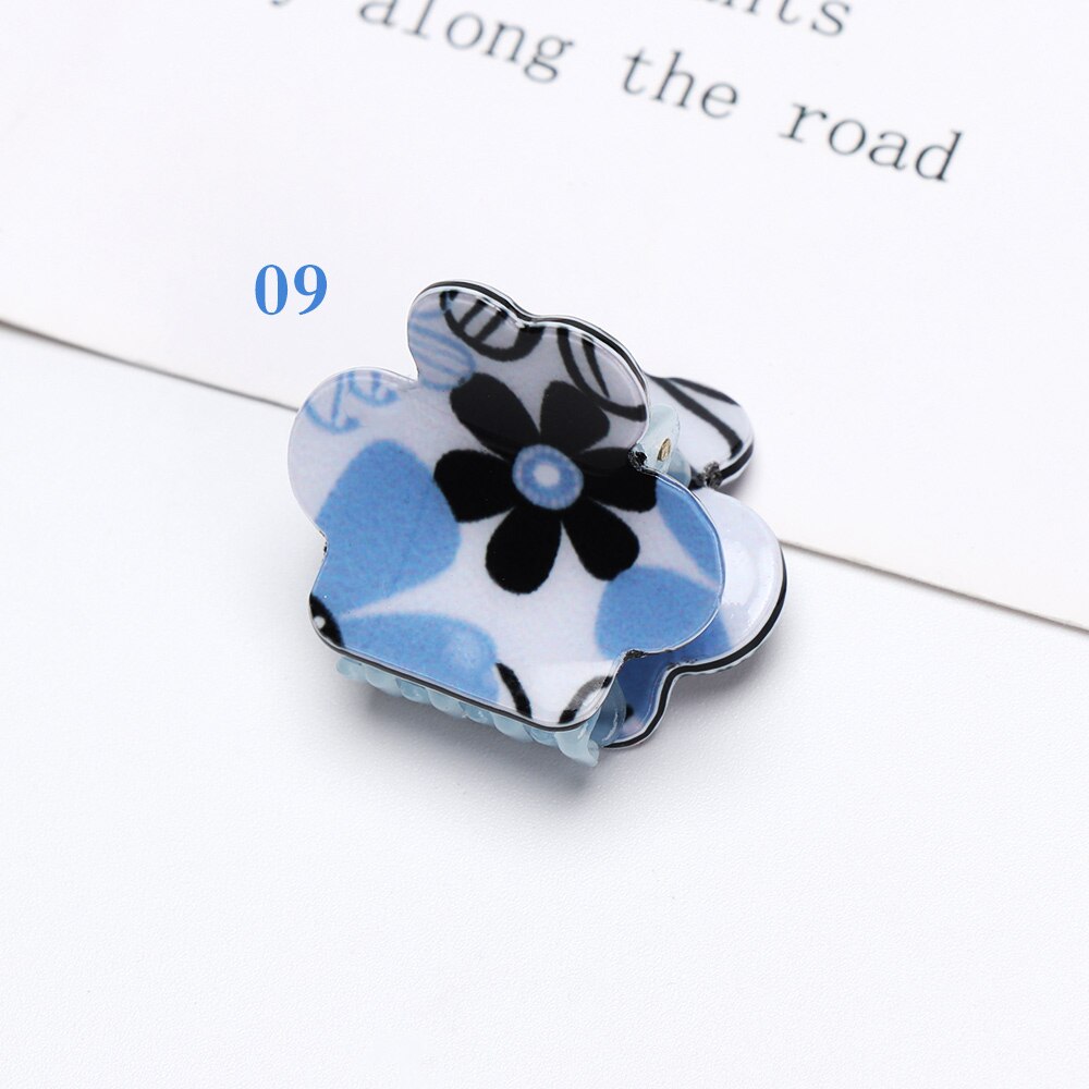 1 stuks Mini Acryl Klavertje Vier Haarspelden Vrouwen Kleurrijke Haar Klauwen Clips Clamp Haarspeldjes Haarspelden Styling Tools Accessoires