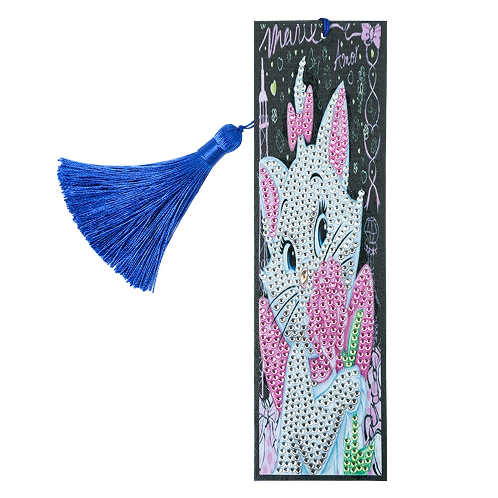 5D Special Shaped Diamond Painting Leather Bookmark Diamond Embroidery Craft Tassel Book Marks DIY Crafts Christmas: 08
