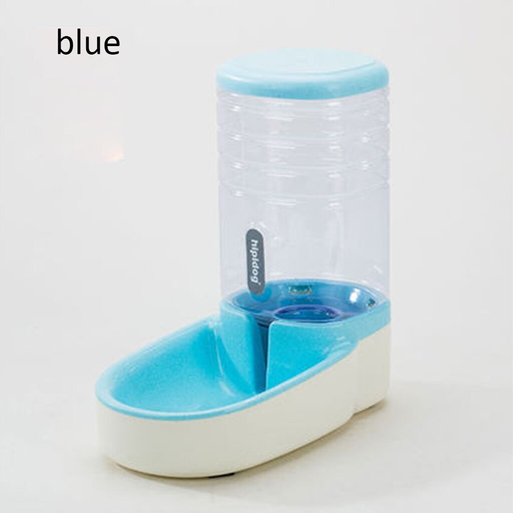 3.8l automatische voerbakken voor katten en honden, grote voer- en waterdispenser, drinkfontein, fles en antislip voerbak: Blauw water