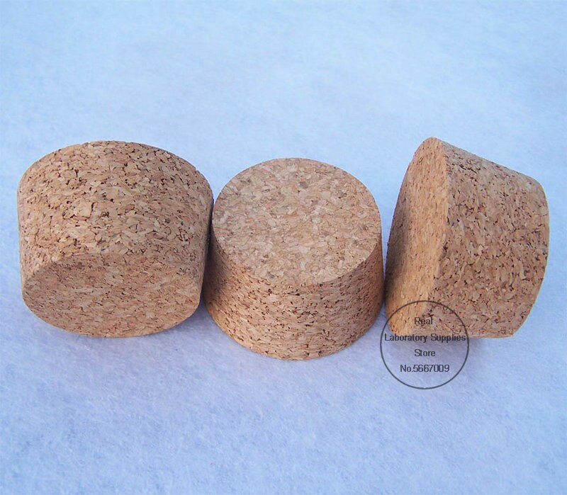 Bouchons de pot de thé en bois de bouchons de laboratoire de 63*53*35mm bouchons de bouteille de vin en verre pour l'école ou le bricolage de ménage