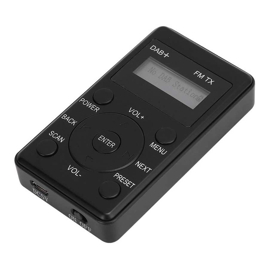 Portable DAB/DAB FM Radio Receiver with Earphone LCD Display Screen Support for Car DAB Transmitter Car Radio Broadcasting