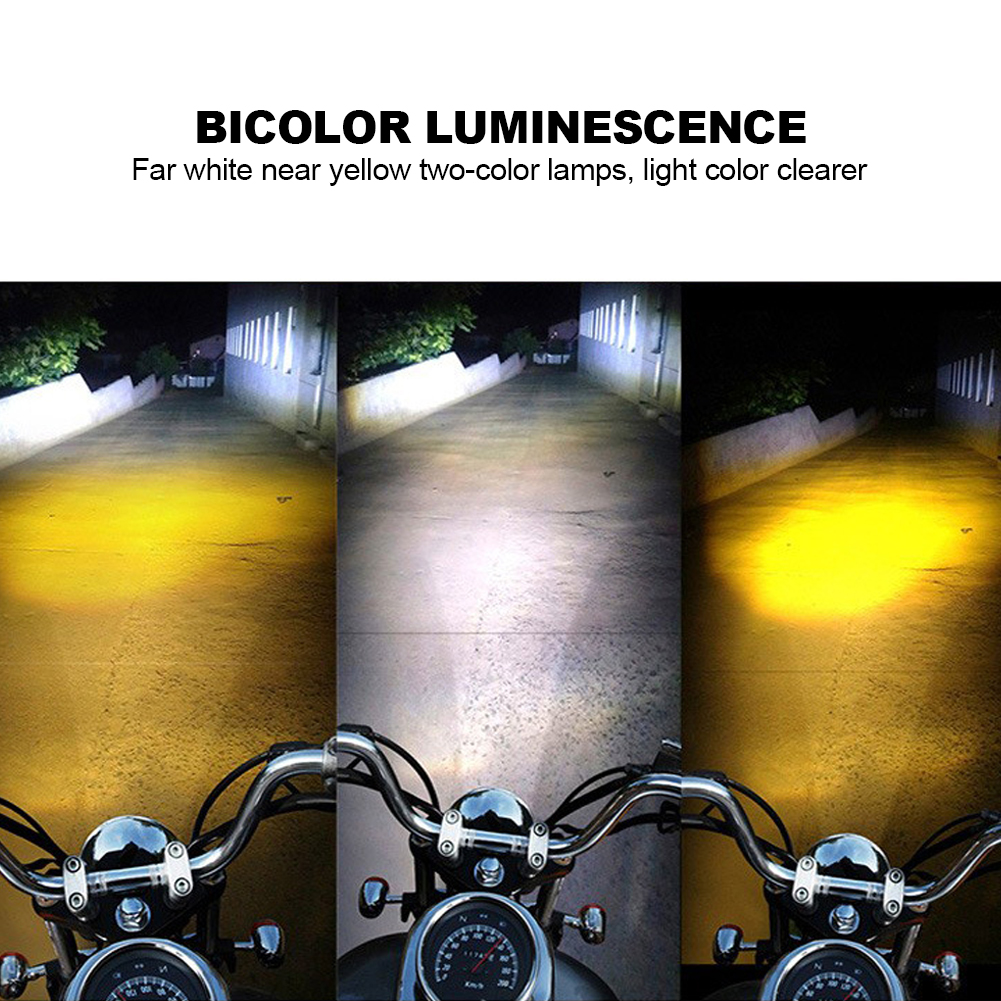 H6 BA20D Motorfiets LED Koplamp 3570 Chips Hoge Dimlicht Scooter Motor H4 HS1 Koplamp Geel Wit Mistlampen