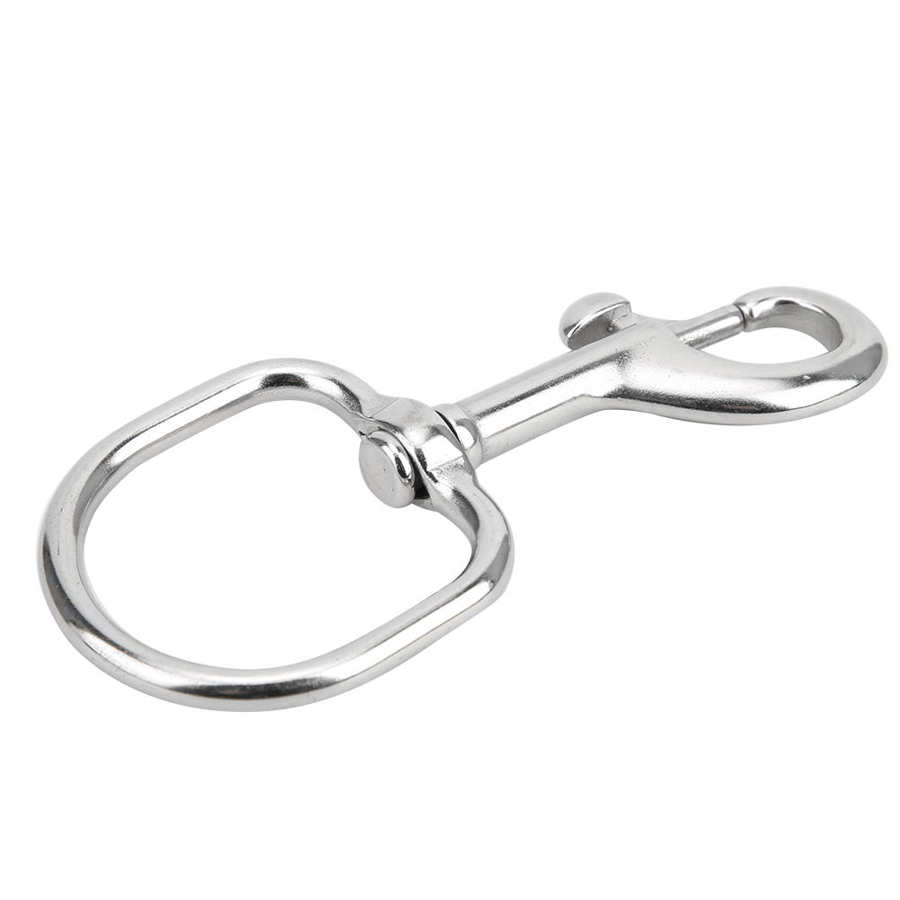 Diving D Ring Clasp Stainless Steel Diving Single Head Hook D-Ring Lobster Clasp Lanyard Hook 103 x 45 Lobster Claw Clasp