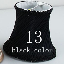 Mini Lamp Shade Pleated Lace Lampshade Fabric Lamp DIY Home Decoration, Clip on: 13 color style