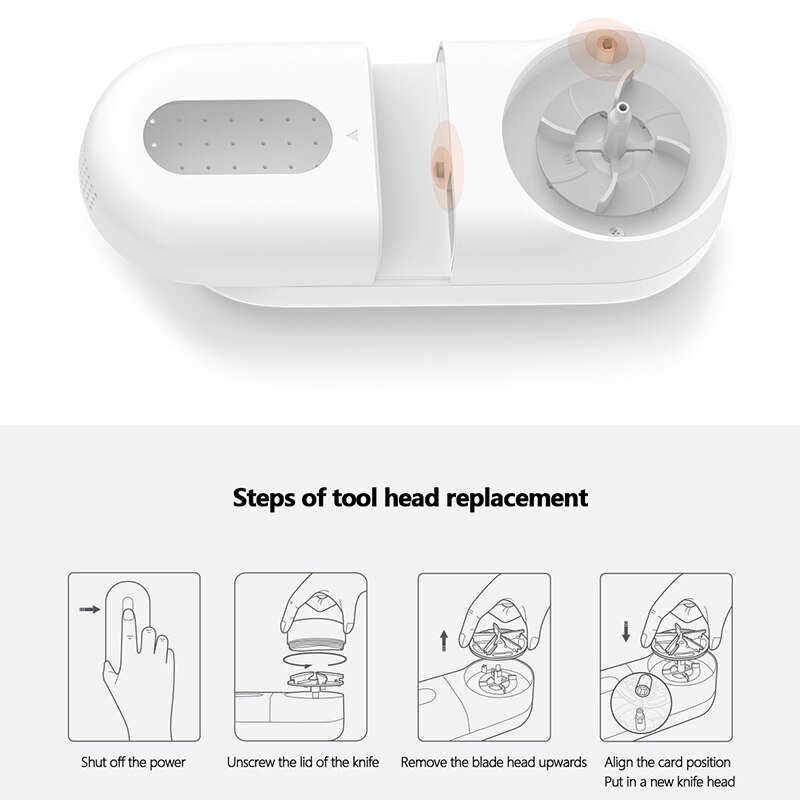 Xiaomi-quitapelusas eléctrico Mijia para ropa, MQXJQ01KL recortador de pelusas, 1300mAh, carga USB, herramienta de acero fino de 0,35mm