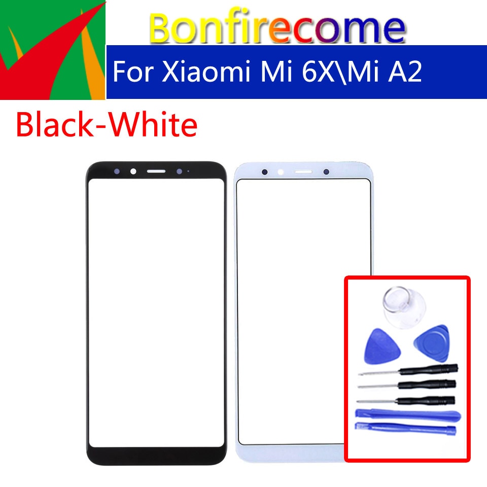 5.99&quot;Touchscreen For Xiaomi Mi 6X Mi6X Mi A2 MiA2 Touch Screen Front Panel Glass Lens LCD Outer Glass For M1804D2S\SC\SE