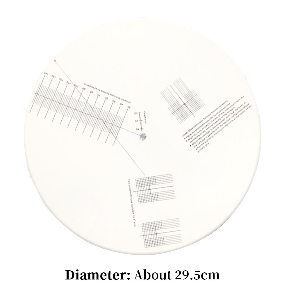 Calibration Plate Adjustment Tool Pickup Record Player LP Vinyl Mat Phono Alignment Stylus Turntable Protractor Ruler