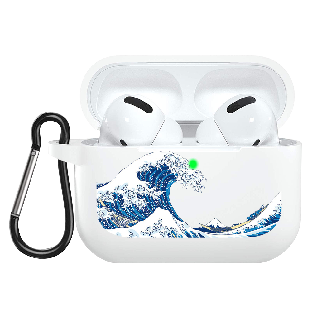 La Grande Onda di Kanagawa Auricolare Custodia Per AirPods Pro Custodie Molle Del Silicone di Lusso Texture Opaca Della Copertura di Protezione per AirPod 3: Kpet-bd-hailandb3d