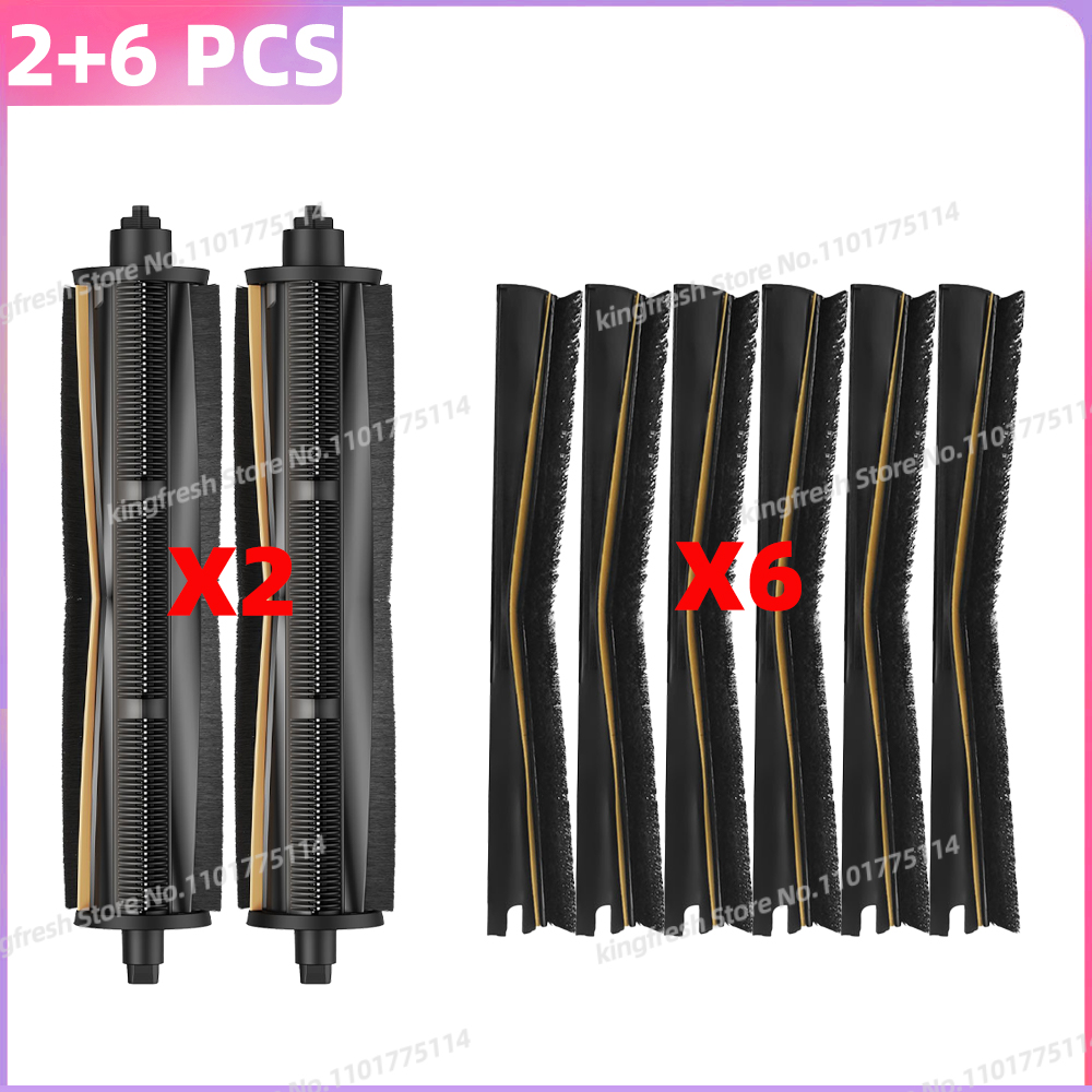 Compatible avec Brosse Tricut Dreame X30 / X40 Ultra, L20 / L30 / L40 / L10s Ultra Gen 2, X40 Master, MOVA E30 / P10 Pro Ultra / S10 Plus/P50 Pro Ultra, L10s Pro Ultra Heat, Xiaomi X20 Pro / X10+ / X20+: Orange