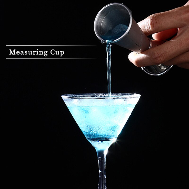 Jigger de barra de cóctel, vaso de medición de doble espíritu de acero inoxidable, japonés, accesorios para Bar y Casa, 1 unidad