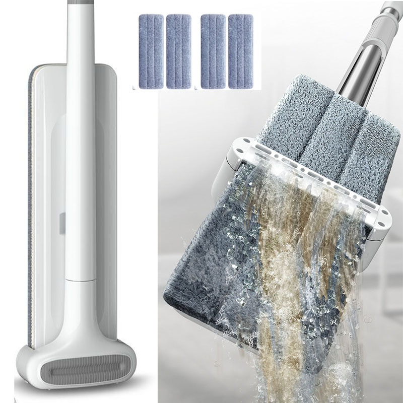 Magisk automatisk dehydrering håndfri vask doven flad moppe klemme mopper til gulvrengøring mopper renere husholdningsrengøring