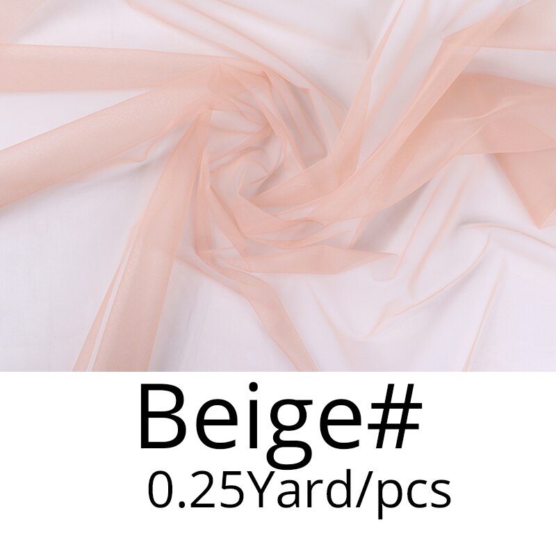 Nunify Schweizer Spitze Netz Haar Netze Unsichtbar, Der 1Garten Schweizer Spitze Netz Für sterben Herstellung Von Spitze Perücke Haarnetz Zubehör Weben Deckel Werkzeuge: 0.25 Garten-Beige
